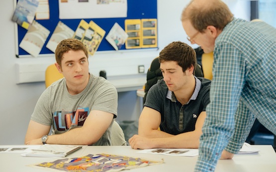 History students at a seminar with Dr Gethin Matthews