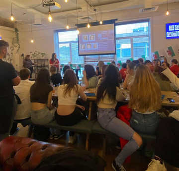 Freshers attending the Welsh Welcome event