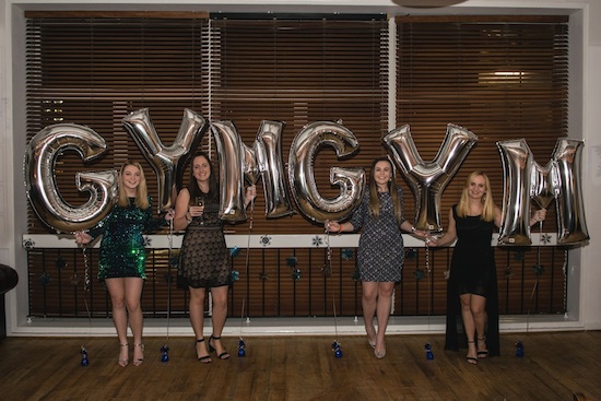 Students at the Welsh Society's Christmas party in 2017