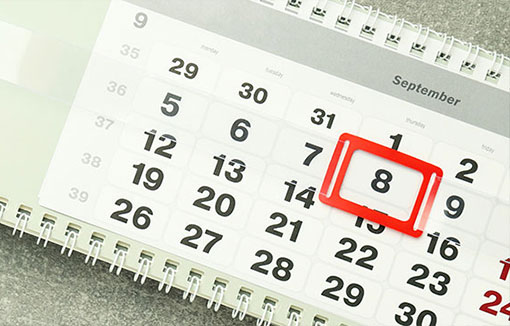 A calendar with a deadline circled