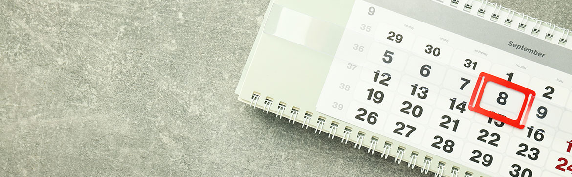 A calendar with a deadline circled