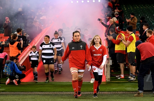 Siwan lillicrap waling out the principality stadium, cardiff