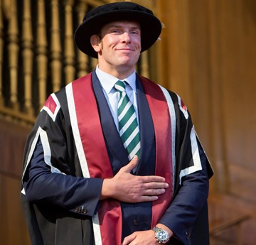 Alun Wyn Jones graduating