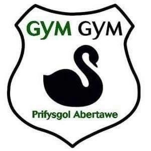 Logo y Gymdeithas Gymraeg, sef alarch o fewn tarian gyda enw'r Gym Gym uwch ei ben a Prifysgol Abertawe oddi tano,