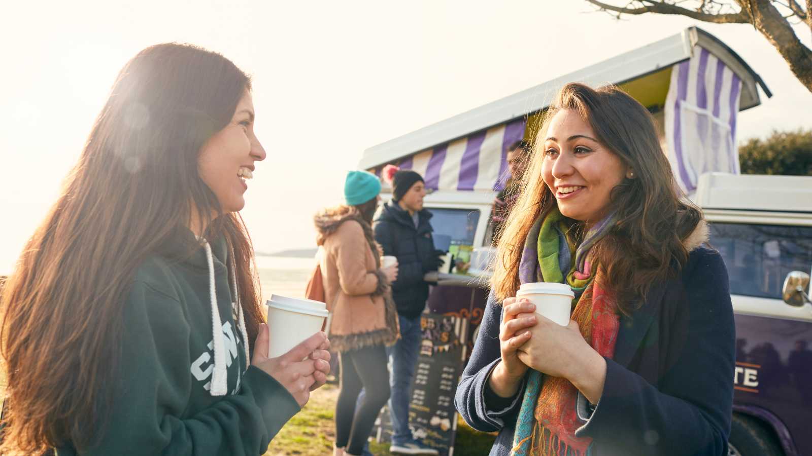 Students with coffee