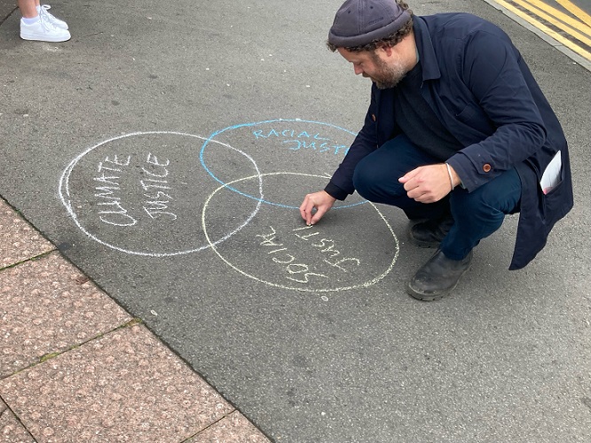 Field trip, organised walk led by artist Owen Griffiths, Director Ways of Working