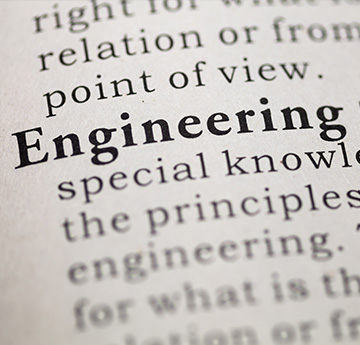 Engineering written word on paper