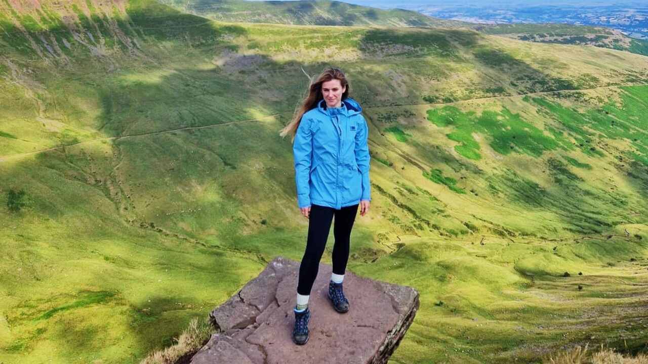 Laura hiking in Brecon