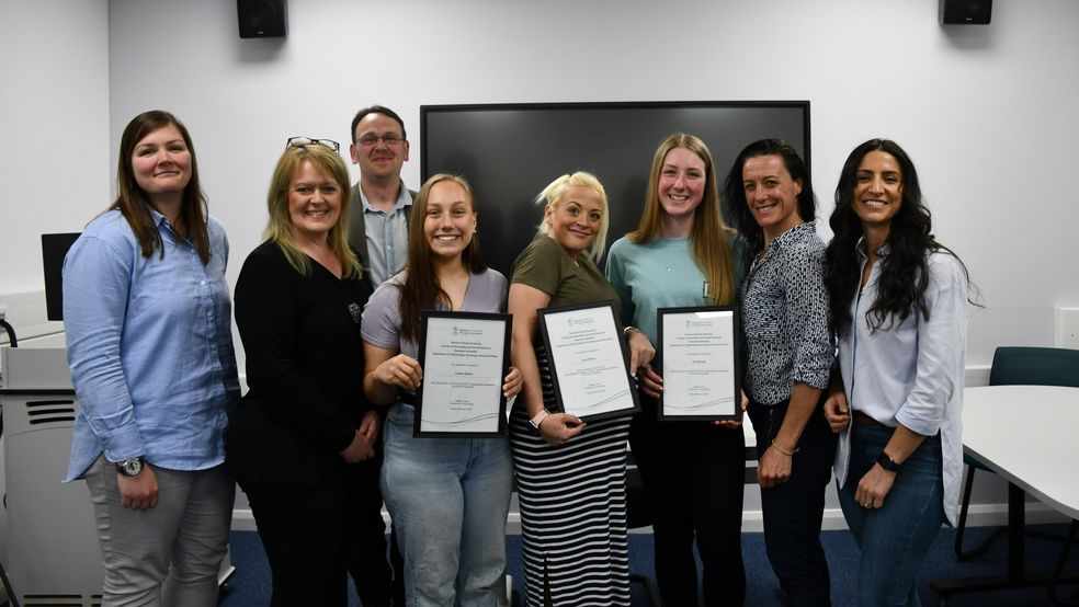 Partnership module students with certificates