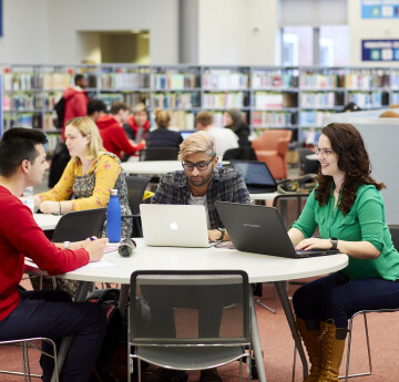 Students studying