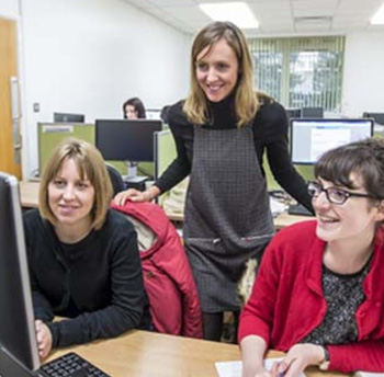 Students at computer