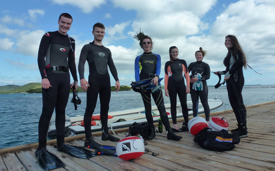 Marine Biology students on a field course