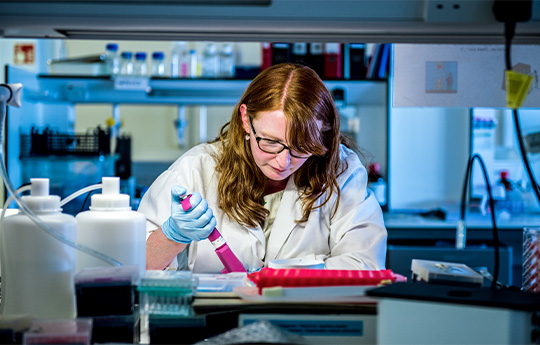 Research on research bench with Pippet