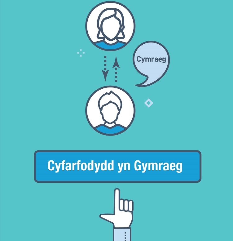 Logo cyfarfodydd yn Gymraeg