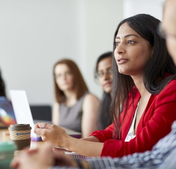 Staff at a meeting