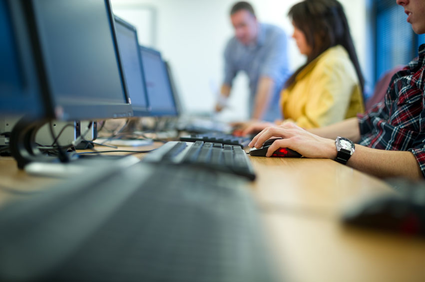 women at computer