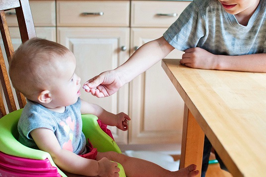 Baby eating solids