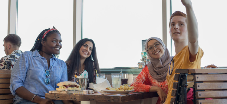 Students at table