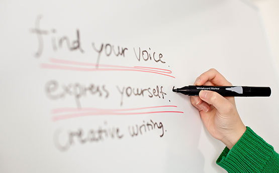 Writing on a board