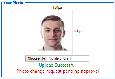 A screenshot of a successfully uploaded photo