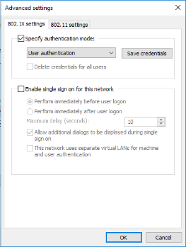 The eduroam wireless properties advanced settings window.