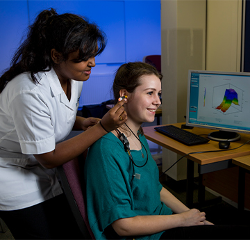 Student doing an examination