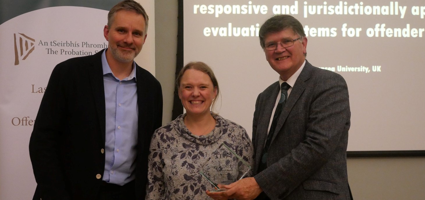 Dr Bridget Kerr Collects Award from the Confederation of European Probation