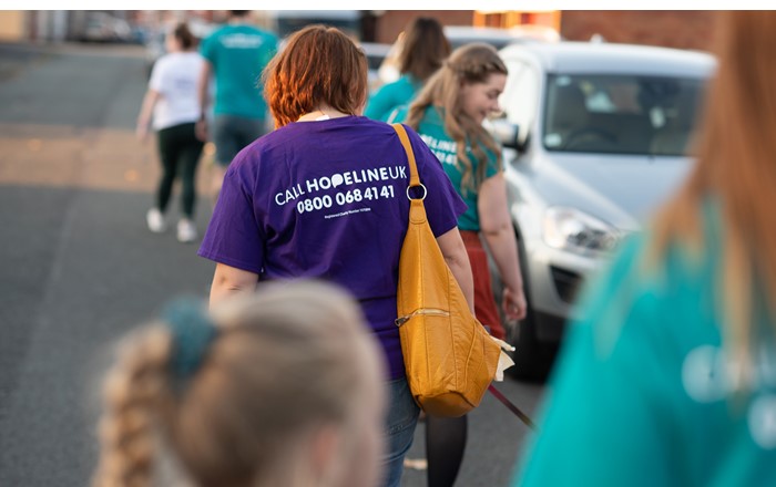 Woman taking part in Hopewalk 