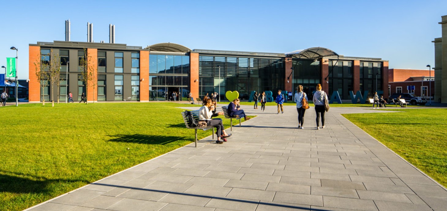 Engineering walking at the Bay Campus.