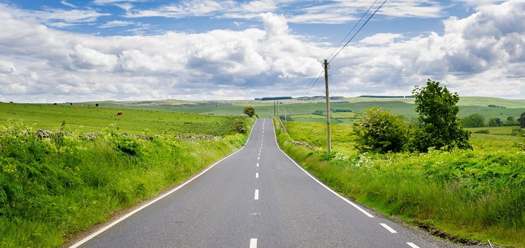 Rural asphalt road