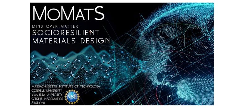 Graphic image made up of organic chemistry symbols and project's name