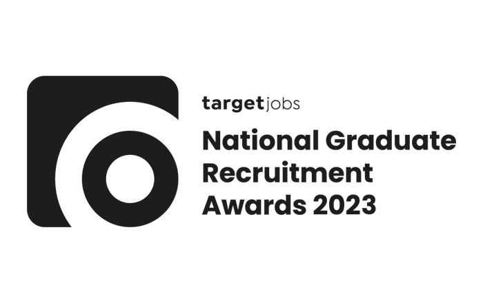 The targetjobs National Graduate Recruitment Awards 2023 logo.