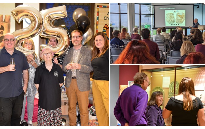 A collage of photos from the Egypt Centre's anniversary event.