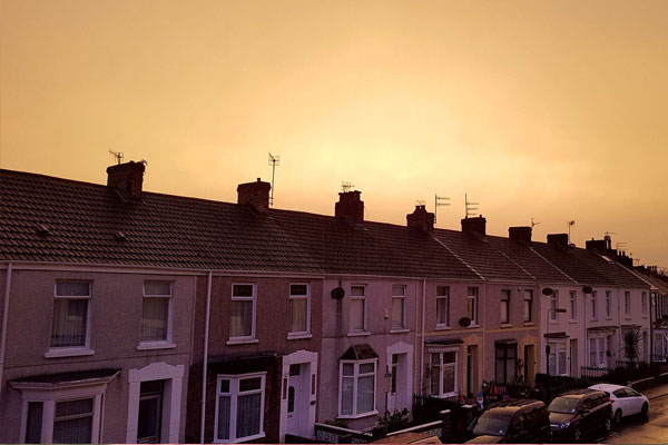 Houses on a street