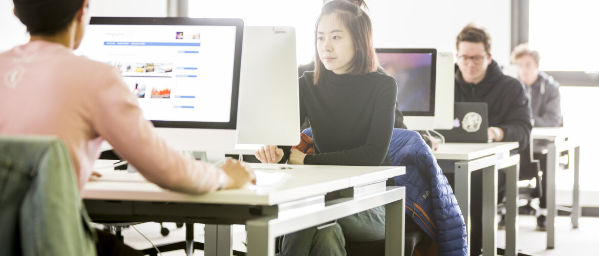 students in a computer lab