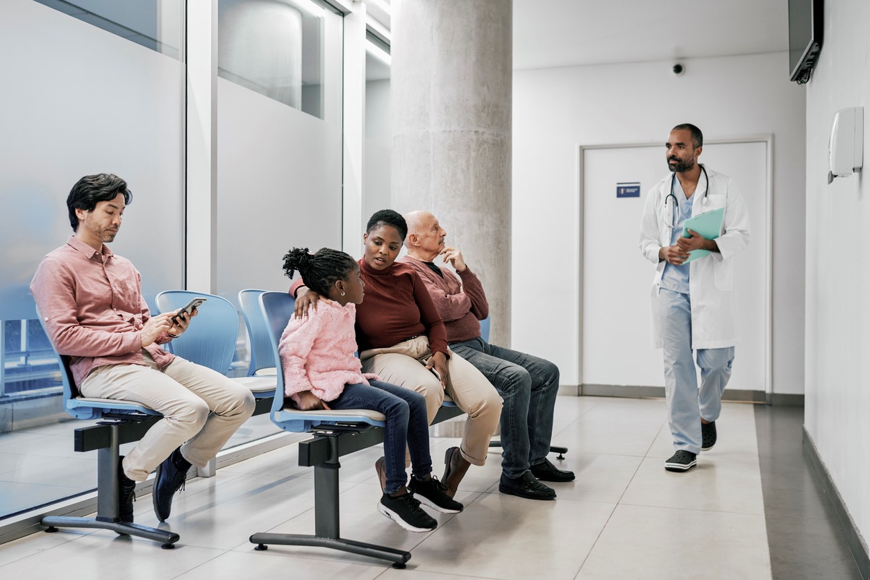 patients in waiting area