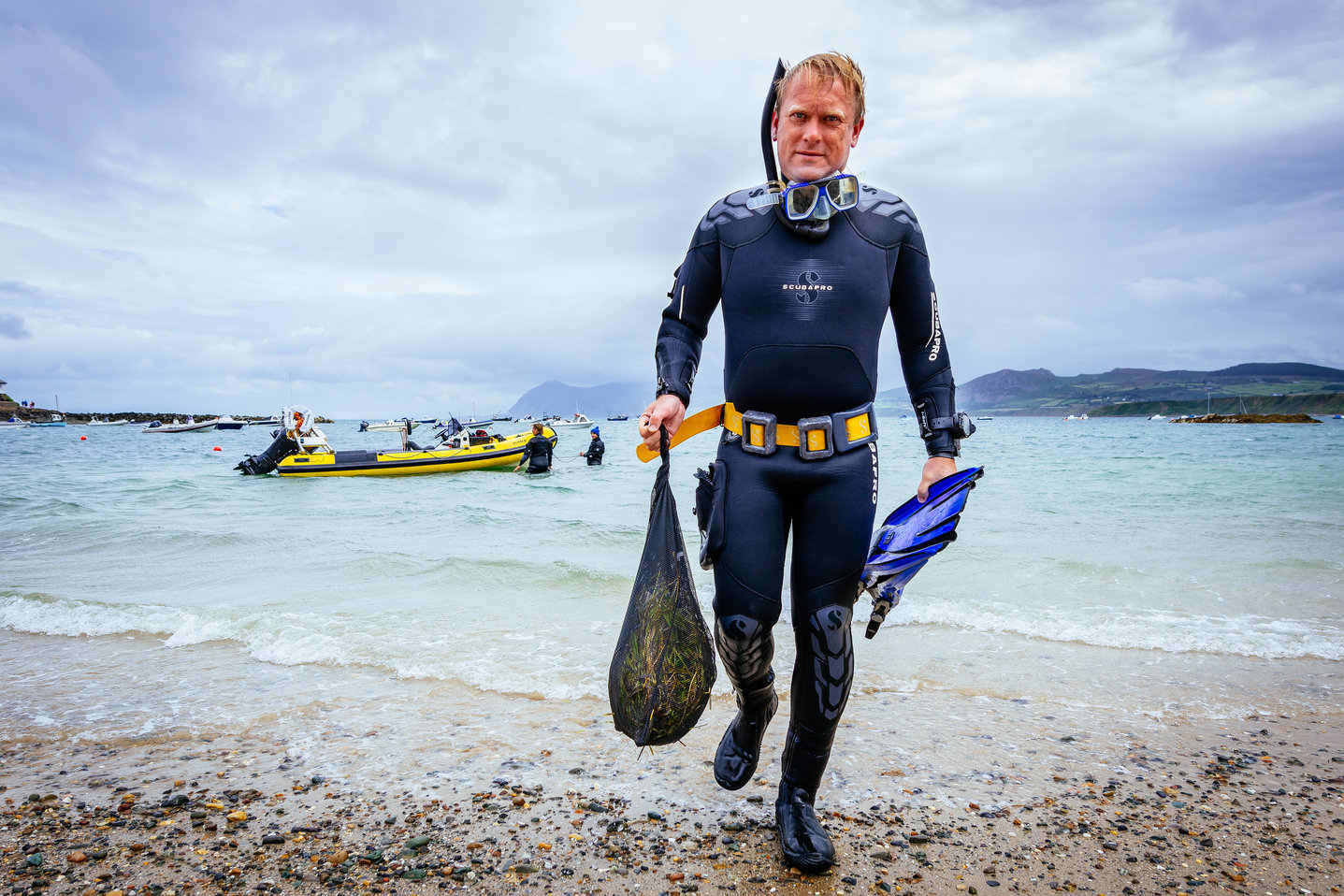 Dr Richard Unsworth on beach