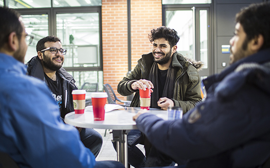 Students at coffeeopolis