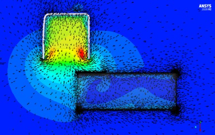 Computer model of sideways particle extraction