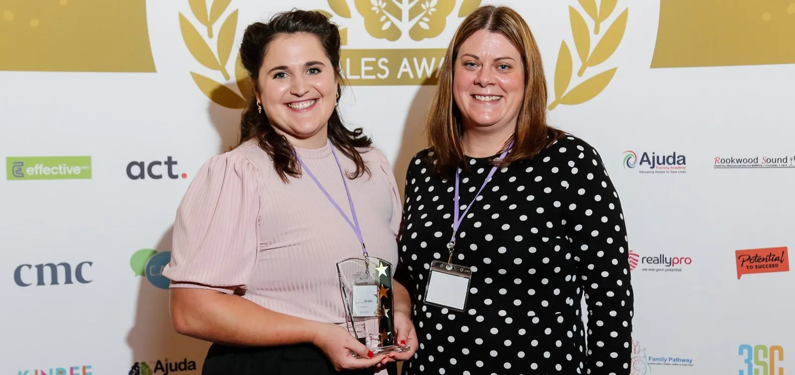 (l-r) Dr Zoe John and Rebecca Cooper, Head of People & Development at ACT, the sponsor of the Inspir