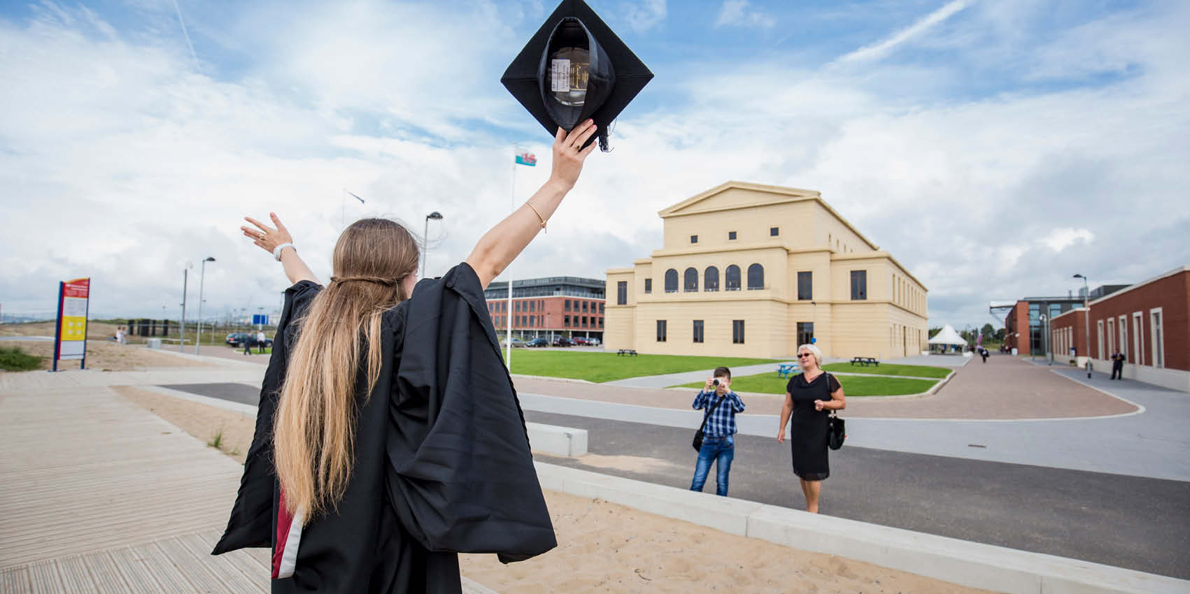 Female celebrating her graduation