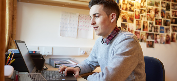 Student on laptop