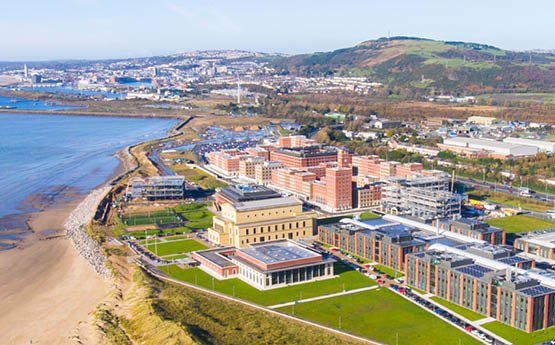 Overhead view of Bay Campus