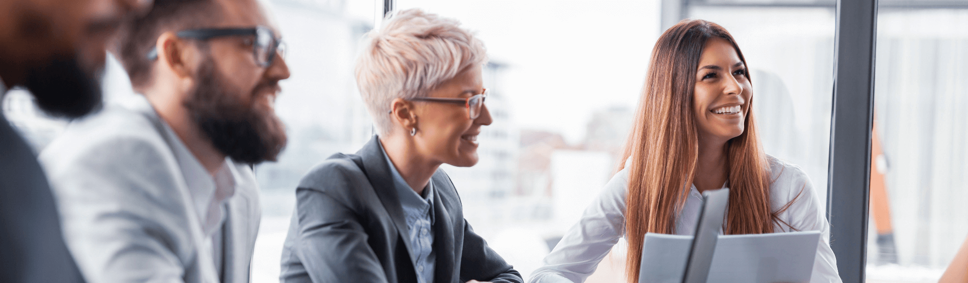 Woman presenting in boardroom