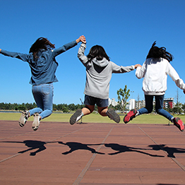 Children jumping