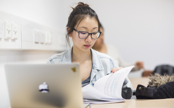 student on laptop