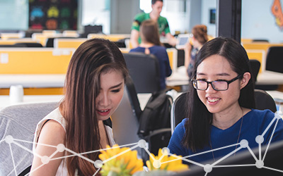 Students at laptop