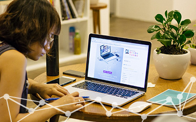 Student at laptop