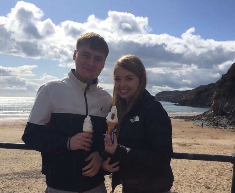 Caelan Mulligan at a Gower beach