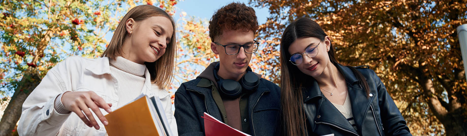 Students outside the university